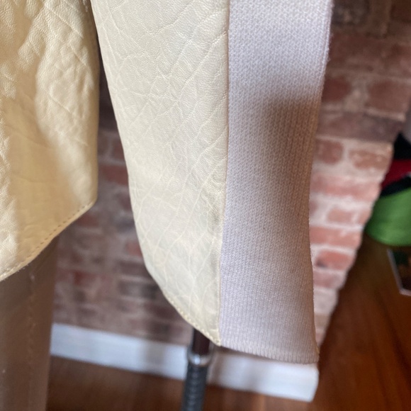 Helmut Lang Fall 2012 White Ivory Leather Blazer SZ 2 - Picture 7 of 11